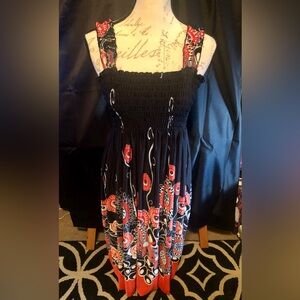 Stretchy Black Polyester Sundress from Win Win Size L-XL with amazing design